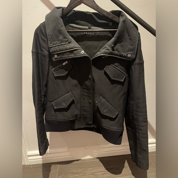 Theory Black Moto Fall Jacket - Size M - EUC - Picture 2 of 6